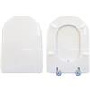 HYDRO HOME Copriwater Ideal Standard Fiorile Sospeso Compatibile, Tavoletta Wc In Legno Rivestito In Poliestere Con Cerniere,Asse Wc Colore Bianco MADE IN ITALY
