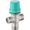 CARMOTTER Valvola miscelatrice termostatica, valvola miscelatrice termostatica in rame con interfaccia da 1/2, Miscelatore per doccia a tre vie, per regolazione dell'acqua calda e fredda per Cucina Bagno(B)