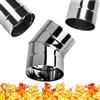 BG INVEST Tubo a Gomito a 45° in Acciaio Inossidabile INOX - Curva a 45 Gradi per Canna Fumaria - per Camino Stufe - per Liner Condotto Tuba Stufa - per Camino Fumo Acido di Scarico - Diametro 180mm - Ø 180 mm