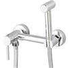 FQYEP Doccetta Per Wc Bidet Doccetta Maniglia Singola Kit Doccetta Esterno Per Wc E Bidet Acqua Calda E Fredda Tutto In Rame girare cromo