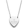 GUCCI collana in argento con cuore inciso Gucci trademark YBB22351200100U