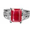 AKSHITA GEMS 7.25 ratti 6.50 carati originale rubino rosso Manik anello d'argento con pietre preziose certificate anello regolabile per uomo e donna, metallo, rubino, metallo, rubino, metallo, rubino,