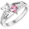 GBTROEY Anello personalizzato con pietre portafortuna da 1 a 8 per donna Anelli di fidanzamento personalizzati con nome per lei Regali di San Valentino e compleanno Gioielli per donne Mamma Moglie