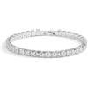 YUOPMB Bracciale da tennis in moissanite da 2 a 6,5 mm per donna, regalo di Natale, placcato platino, in argento Sterling 925, gioielli da sposa, Taglia unica, Agata