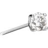 PIERCINGLINE Piercing per Labret in oro 14 carati con perno in titanio MOISSANIT, 2,5 mm Moissanit, Titanio Oro 14 carati (585) titanio, Moissanite