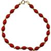 gioiellitaly Bracciale olivette corallo rosso naturale del Mediterraneo sfere pallini argento 925 dorato gioiello artigianale unisex uomo donna elegante unico made in italy