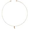 Rue des Mille Girocollo Donna Argento 925 Catena e Corno Zirconi Oro Rosa | Collana Donna Argento 925 | Collana Argento Donna Finito a Mano Nei Dettagli Con Una Potente Carica Sentimentale