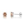 inSCINTILLE Lucciole Orecchini Punto Luce in Argento 925 Rodiato con Zirconia Cubica (Ambra, 0.40 cm)