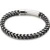 Aotiwe Bracciale in acciaio inossidabile, gioielli punk per gli uomini Rock Hip Hop per anniversario, Pasqua laurea, 210x5mm, Acciaio inossidabile
