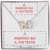 Bramart Collana Donna con Dedica Personalizzabile Finitura in Oro Bianco o Rosa, Argento - Idee Regali per lei - Compleanno, Natale - Cofanetto con DEDICA incluso (2 Cuori Personalizzabile)