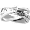 KIDULT - Anello in acciaio 316L cristalli zirconi | Love
