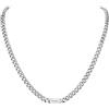 U7 Collana Uomo con Nome Personalizzabile Collana Personalizzata con 1 Nome Catena Cubana 5mm Acciaio Inossidabile Lunghezza 46 cm Regalo per Uomo e Donna Natale Compleanno