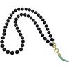 Petra d'amuri Collana Siciliana Donna in Pietra Lavica e cornetto in ceramica (Verde tiffany)