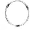 MISIY Bracciale in Argento Sterling 925, Gioielli in Argento da Donna, Bracciale in Argento Sterling 925 Slave Bali Balinese Bangle Circonferenza 22 cm / 70 mm di Diametro