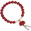 YTDJJWLS Cinnabar - Bracciale da donna con fiore di loto, creatività, senza pietre preziose