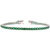 Damiano Argenti Bracciale Tennis in Argento 925 Rodiato con Zirconi Verdi Taglio Brillante Argento