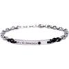 amorili Bracciale Uomo Personalizzato con Incisione Rosa dei Venti Acciaio Inox Classico e Nero Maglia Marinara - Braccialetto Nautico con Nome Data Dedica - Idea Regalo Uomo - bcc0399