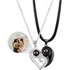 AVINVAN Collana con foto in argento Sterling 925, collana con proiezione personalizzata con immagine interna, gioiello personalizzato a forma di cuore, regalo per donne, mamma, ragazza, moglie