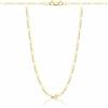 Zelya Collana da uomo in argento 925 placcato oro 585 14 K, da uomo e da donna, 2,3 mm, con incisione in oro