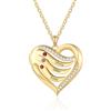 lorajewel Collana Donna Argento 925 Collana Personalizzata con nome e pietra di nascita Collana dell'amore Regalo per la festa della mamma San Valentino Natale (Oro-3)
