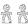 inSCINTILLE Orecchini Donna con Bebè e Pavè di Strass (Bimbo - Argento)