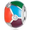 LES FOLIES DI PAOLA GRIECO Charm Murrina Mosaico Veneziana Arcobaleno Strass in argento 925 - Les Folies per Pandora