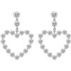 GNOCE Cuore Diamante Orecchini In Argento 925 Orecchini a Goccia Cuore Per Donne Ragazze Figlia Regalo Per La Festa Della Mamma
