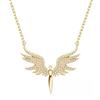 Generic Accessori per ragazze Ciondolo angelo custode in argento sterling 925, collane con ciondolo ali per gioielli da donna - Collana, Collana per ragazze,