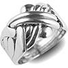 Horus Artesanía de Egipto Fede turca o anello della Sultana o Sultano, unisex, 8 intrecci assemblati ma non saldati, in argento sterling, Argento sterling