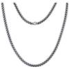 Lunara Atelier Collana titanio, catena a scatola da 4 mm, 100% TITANIO puro, per pelli sensibili, ipoallergenica, semplice e senza tempo (16'' ~ 40,5 cm)