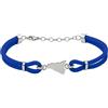 amorili Bracciale Sicilia Uomo Donna in Acciaio Inox e Corda Nautica | Simbolo Isola Siciliana | Gioiello Artigianale Marinaro | Idea Regalo Made in Italy (blu)