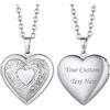 Suplight Collana Personalizzata con Foto a Medaglione Cuore Apribile Collana da Donna Personalizzata Placcato Oro 18K Oro Rosa Confezone Regalo