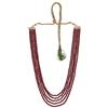Ratnavali jewels Perline di Quarzo Rosso Collana con Filo di Pietra Moda Donna