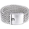 Whoiy Bracciale Uomo Acciaio, Bracciali Argento Uomo Forma Catena Spessa Regalo del Migliore Amico Braccialetto 21cmx30mm
