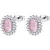 Brosway Orecchini Donna, Orecchini a Lobo in Argento e Pietre Naturali/Vibrant Pink | Collezione FANCY - FVP123