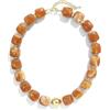 Brepine - Collane spesse colorate per donne, con grandi perline quadrate multicolori in resina, collana di perline alla moda e vistosa, Grande, Resina, Non pietra preziosa