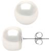 PEARLS & COLORS Orecchini con Perle di Coltura d'Acqua Dolce Bottoni 11-12 mm Qualita AAA+ in Argento 925