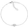 Amen Bracciale da donna collezione Diamonds. Gioiello in argento 925 con placcatura rodio e zirconi bianchi. Lunghezza: 16+3 cm. La referenza è: BRCBBZ3.