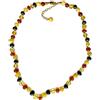 Amberistan Collana da donna in ambra con chiusura in argento - 43 + 5 cm prolunga 100% vera ambra - Collana realizzata a mano con perle barocche certificate caraibiche, Gemma