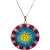 LE GEMME DI VENEZIA Collana Donna Con Pendente Murrina Milefiori Venezia In Vetro Originale Di Murano E Argento 925 Colore Oro Diametro 36N OR (COLORE 04)