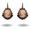 gioiellitaly Orecchini Argento monachella Cammeo inciso a mano gioielli vintage argento 925 made in italy gioiello artigianale