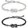 lorajewel Bracciali Coppia Personalizzato Bracciale Magnete con Foto Proiezione Acciaio inossidabile Regali per San Valentino Coppie e Coppie Sposate (Style 6)