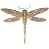 Vatslacreations Spilla a forma di libellula, spilla a libellula in oro antico, spilla antica, spilla a libellula, spilla in metallo a libellula, spilla vintage a forma di libellula, gioielli con