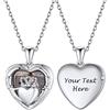 PROSILVER Collane Argento 925 con Foto Dentro Cuore/Rotondo/Ali Di Angelo Argento con Confezione Regalo