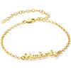 MyNameNecklace MYKA - Cavigliera con Nome Personalizzato in Placcato Oro 18K o Argento 925 Personalizzabile in Corsivo Regalo per le Donne Mogli Madre Nonne Fidanzate (Oro Vermeil 18K)