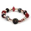 SAGA GIOIELLI Bracciale Colorato con Perle in Vetro - Bracciale Artigianale Multicolore Regolabile 23 cm - Gioiello Unisex Uomo Donna - Idea Regalo Originale - COLLEZIONE SOLARA (BSVE8F5-01)