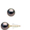 PEARLS & COLORS - Orecchini Prestige con Vere Perle coltivate di Tahiti rotonde 7,5-8 mm, qualità A +, disponibili in oro giallo e oro bianco - Gioiello da donna