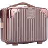 BSTKEY Custodia da viaggio cosmetica rigida portatile, piccolo bagaglio a mano da viaggio con fascia elastica, Mini ABS che trasporta la valigia di trucco