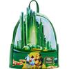 Loungefly Mago di Oz Emerald City Mini Zaino, Verde, Multicolore, Mini, moderno