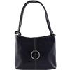 Dream Leather Bags Made in Italy Genuine Borsa A Spalla In Vera Pelle Colore Blu Scuro - Pelletteria Toscana Made In Italy - Borsa Donna